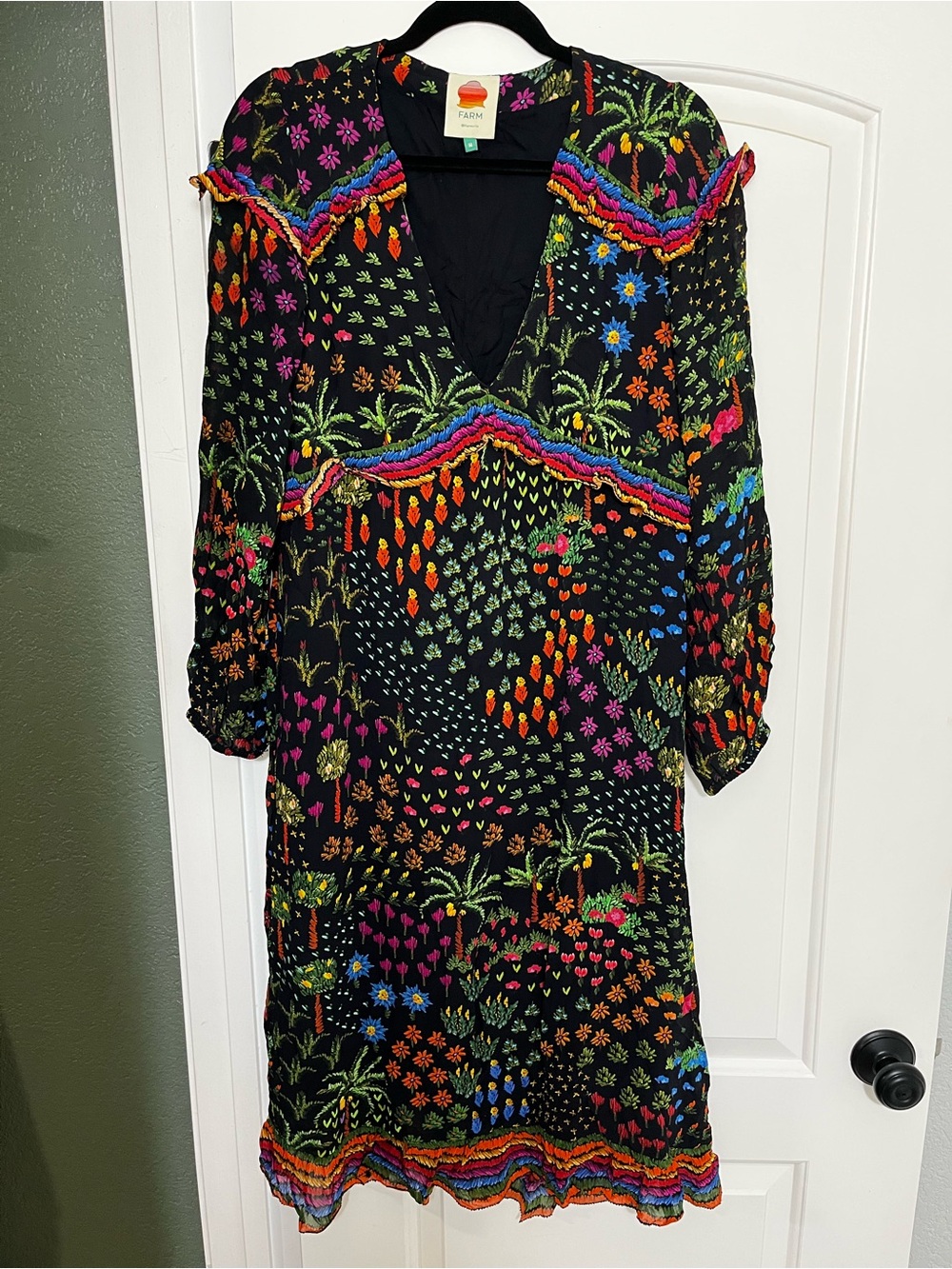 FARM Rio Fruit Garden V-Neck Maxi Dress